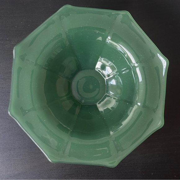 Lancaster Imperial Jadeite Green Pedestal Console Bowl - Picture 3 of 10